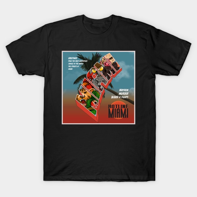 Hotline Miami Connection T-Shirt by Mansemat